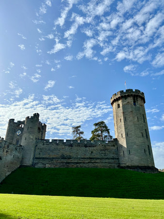 Medieval castle in Northumberland, England, United Kingdom.の写真素材