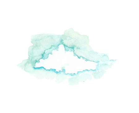 watercolor clouds on blue skyの写真素材