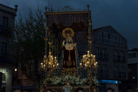 8th april 2022, cangas, spainprocession spanish holy weekのeditorial素材