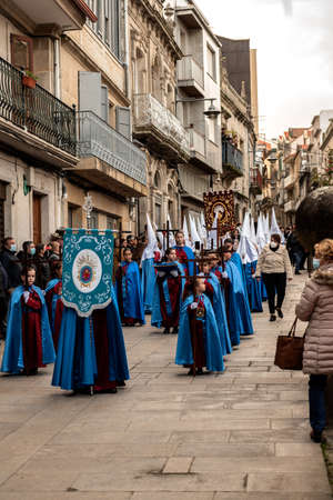 8th april 2022, cangas, spainprocession spanish holy week