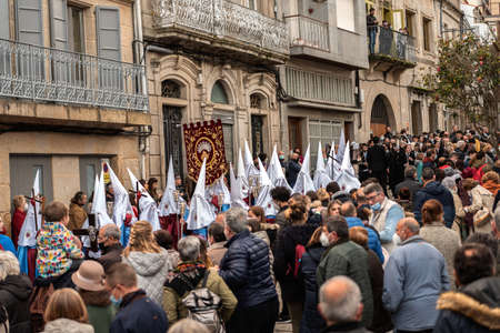 8th april 2022, cangas, spainprocession spanish holy week