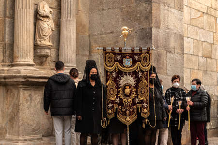 8th april 2022, cangas, spainprocession spanish holy weekのeditorial素材