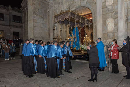 8th april 2022, cangas, spainprocession spanish holy week