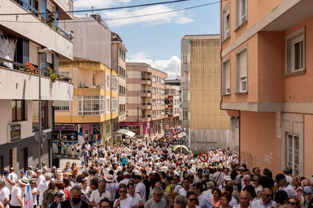 cangas, pontevedra, spain - june, 05. 2022: protest claiming for lack of doctors and emergency...