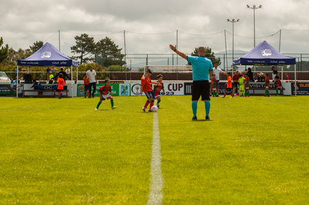 Illa de Arousa, Pontevedra, Spain. 10th, 2023. The matches between the registered teams were getting closer and closer.のeditorial素材