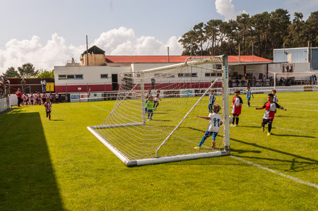 Illa de Arousa, Pontevedra, Spain. 10th, 2023. The matches between the registered teams were getting closer and closer.のeditorial素材
