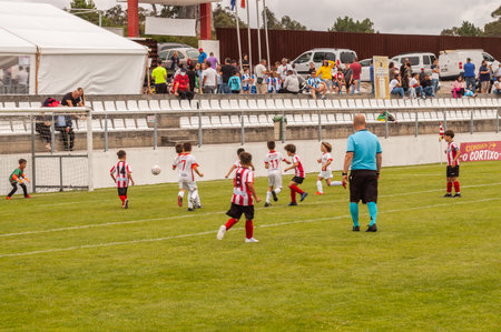 Illa de Arousa, Pontevedra, Spain. 10th, 2023. The matches between the registered teams were getting closer and closer.のeditorial素材