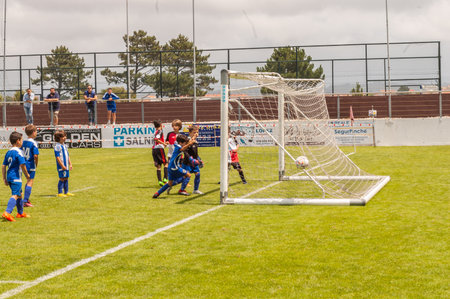 Illa de Arousa, Pontevedra, Spain. 10th, 2023. The matches between the registered teams were getting closer and closer.のeditorial素材