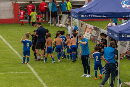 Illa de Arousa, Pontevedra, Spain. 10th, 2023. The matches between the registered teams were getting closer and closer.のeditorial素材