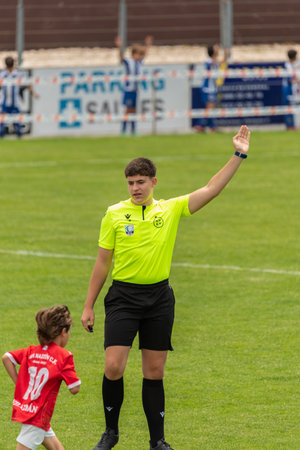 IllaCup grassroots football tournament. Illa de Arousa, Spainのeditorial素材