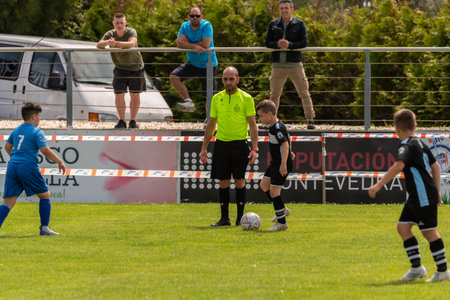 Illa de Arousa, Pontevedra, Spain. 10th, 2023. The matches between the registered teams were getting closer and closer.のeditorial素材