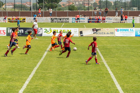 Illa de Arousa, Pontevedra, Spain. 10th, 2023. The matches between the registered teams were getting closer and closer.のeditorial素材