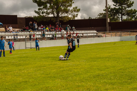 Illa de Arousa, Pontevedra, Spain. 10th, 2023. The matches between the registered teams were getting closer and closer.のeditorial素材