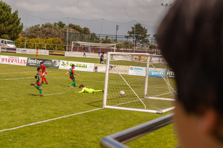 Illa de Arousa, Pontevedra, Spain. 10th, 2023. The matches between the registered teams were getting closer and closer.のeditorial素材