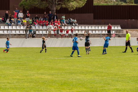 Illa de Arousa, Pontevedra, Spain. 10th, 2023. The matches between the registered teams were getting closer and closer.のeditorial素材