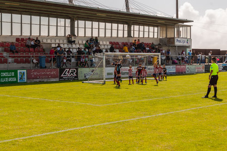 Illa de Arousa, Pontevedra, Spain. 10th, 2023. The matches between the registered teams were getting closer and closer.のeditorial素材