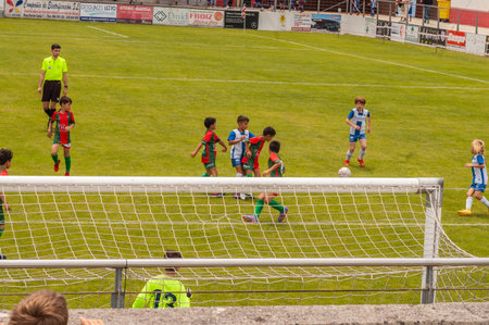 Illa de Arousa, Pontevedra, Spain. 10th, 2023. The matches between the registered teams were getting closer and closer.のeditorial素材