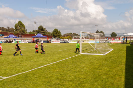 Illa de Arousa, Pontevedra, Spain. 10th, 2023. The matches between the registered teams were getting closer and closer.のeditorial素材