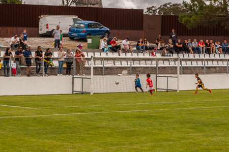Illa de Arousa, Pontevedra, Spain. 10th, 2023. The matches between the registered teams were getting closer and closer.のeditorial素材