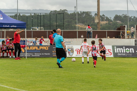 Illa de Arousa, Pontevedra, Spain. 10th, 2023. The matches between the registered teams were getting closer and closer.のeditorial素材