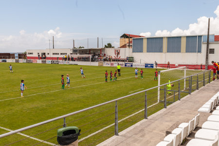 Illa de Arousa, Pontevedra, Spain. 10th, 2023. The matches between the registered teams were getting closer and closer.のeditorial素材