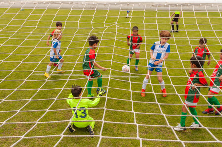 Illa de Arousa, Pontevedra, Spain. 10th, 2023. The matches between the registered teams were getting closer and closer.のeditorial素材