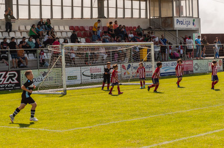 Illa de Arousa, Pontevedra, Spain. 10th, 2023. The matches between the registered teams were getting closer and closer.のeditorial素材