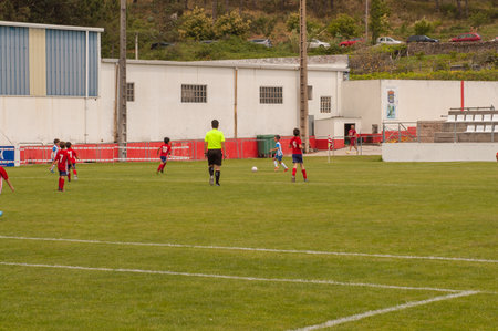 Illa de Arousa, Pontevedra, Spain. 10th, 2023. The matches between the registered teams were getting closer and closer.のeditorial素材