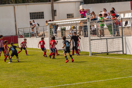 Illa de Arousa, Pontevedra, Spain. 10th, 2023. The matches between the registered teams were getting closer and closer.のeditorial素材