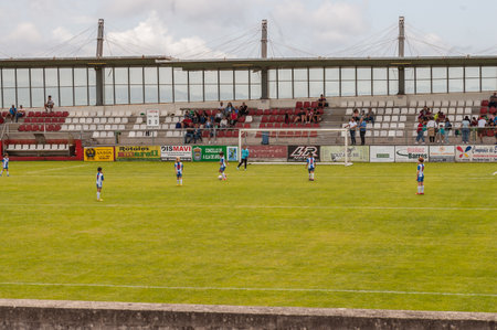 Illa de Arousa, Pontevedra, Spain. 10th, 2023. The matches between the registered teams were getting closer and closer.のeditorial素材