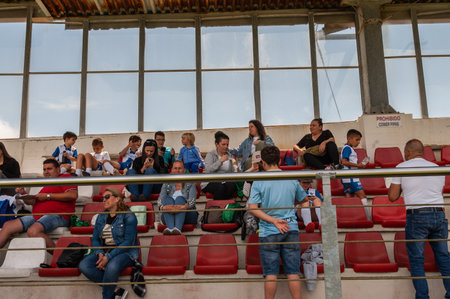 Illa de Arousa, Pontevedra, Spain. 10th, 2023. The matches between the registered teams were getting closer and closer.のeditorial素材