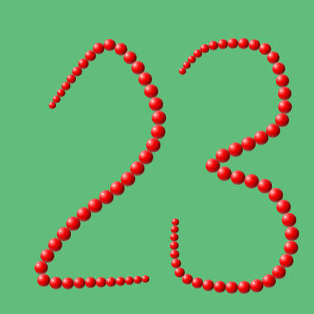 23 February. Day of defenders of fatherland. National holiday in Russia for the military. Abstract postcard. The numbers of starsの写真素材