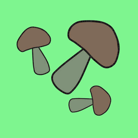 A simple image of a mushroom. Mushroom icon.の写真素材