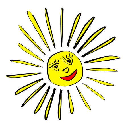 Icon of Sunny weather. Illustration of the logo element. the design of the symbol of the Sunny weather.の写真素材