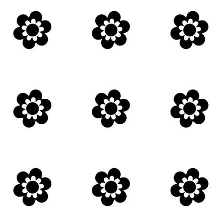 The original flower icon. Repeating floral patternsの写真素材