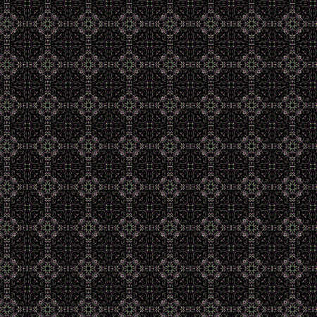 Abstract repeating patterns of circles and line elements. Mandala.の写真素材