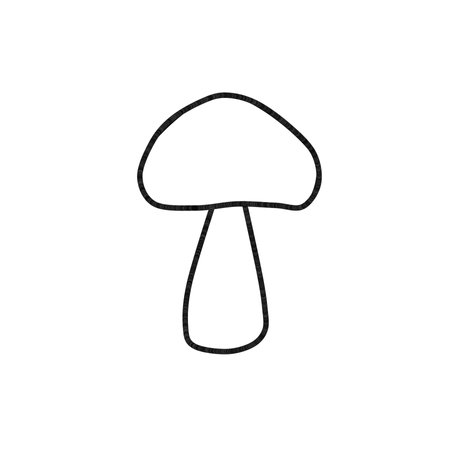 A simple image of a mushroom. Mushroom icon.の写真素材