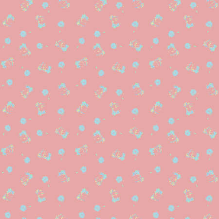 Seamless background for creative works in the scrapbooking technique. Material for scrapbooking with dogs. Printing for textiles, fabrics, wallpaper, scrapbooking.の写真素材