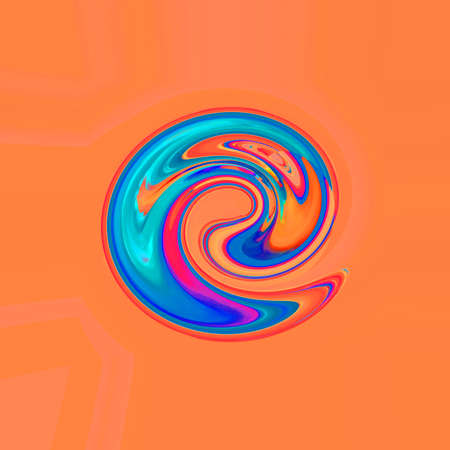 A unique abstract illustration. Original wallpapers. A screensaver mobile devices. A beautiful image will decorate design projects and ideas. A unique combination of lines, waves of curves, texturesの写真素材