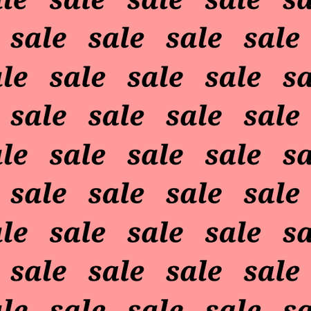 Sale. Illustration with the inscription - Sale. Repeating seamless pattern. Background for scrapbooking, albums, advertising, printing, websites, mobile screensavers, bloggersの写真素材