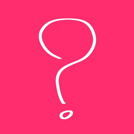 A drawn question mark. Question symbol. Hand-drawn interrogation icons or a sketch for questions....