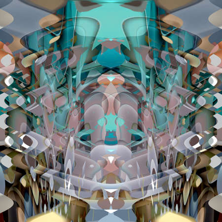 A unique abstract illustration. Original wallpapers. A screensaver mobile devices. A beautiful image will decorate design projects and ideas. A unique combination of lines, waves of curves, texturesの写真素材