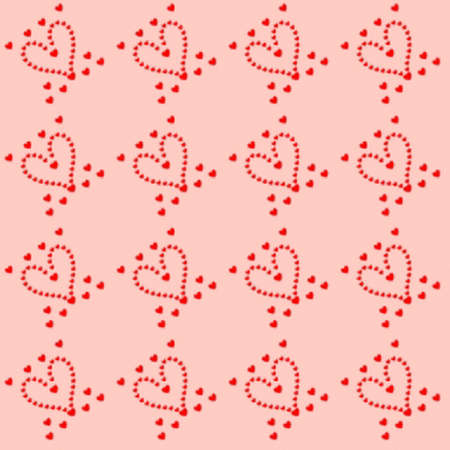 Hearts for Valentine's Day. A postcard with hearts for February 14. Background for scrapbooking,...