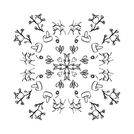Ethnic oriental mandala. Repeating floral patterns. Background for albums, scrapbooking, art objects, crafts, fabrics, advertising, blogs, screensavers for mobile devicesの写真素材