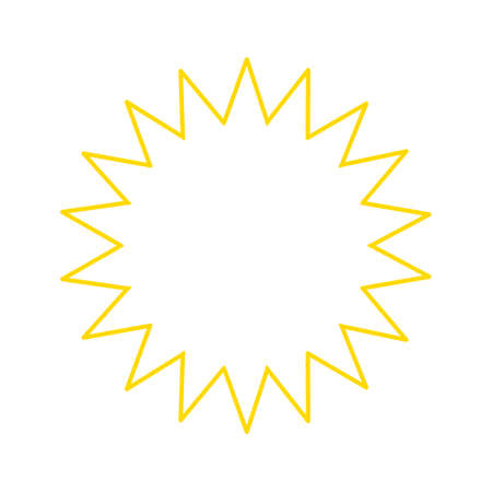 Abstract illustration of the sun. Schematic representation of the sun. Sun Iconの写真素材