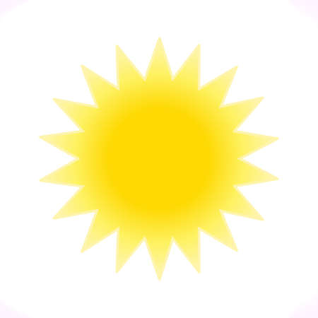 Abstract illustration of the sun. Schematic representation of the sun. Sun Iconの写真素材