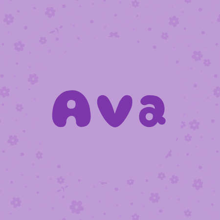 The female name is Ava. Background with the inscription - Sofia. A postcard for Ava. Congratulations for Avaの写真素材
