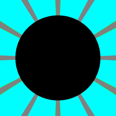An illustration with rays coming out of the center. Unique radial pattern. Background with stripes,...