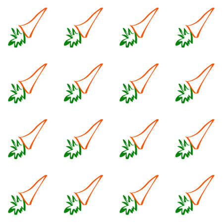 carrot. Doodle illustration of carrots. Image for postcards and scrapbooking. seamless patternの写真素材