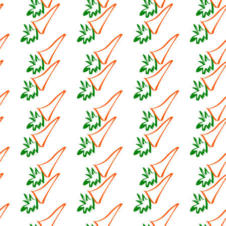 carrot. Doodle illustration of carrots. Image for postcards and scrapbooking. seamless patternの写真素材